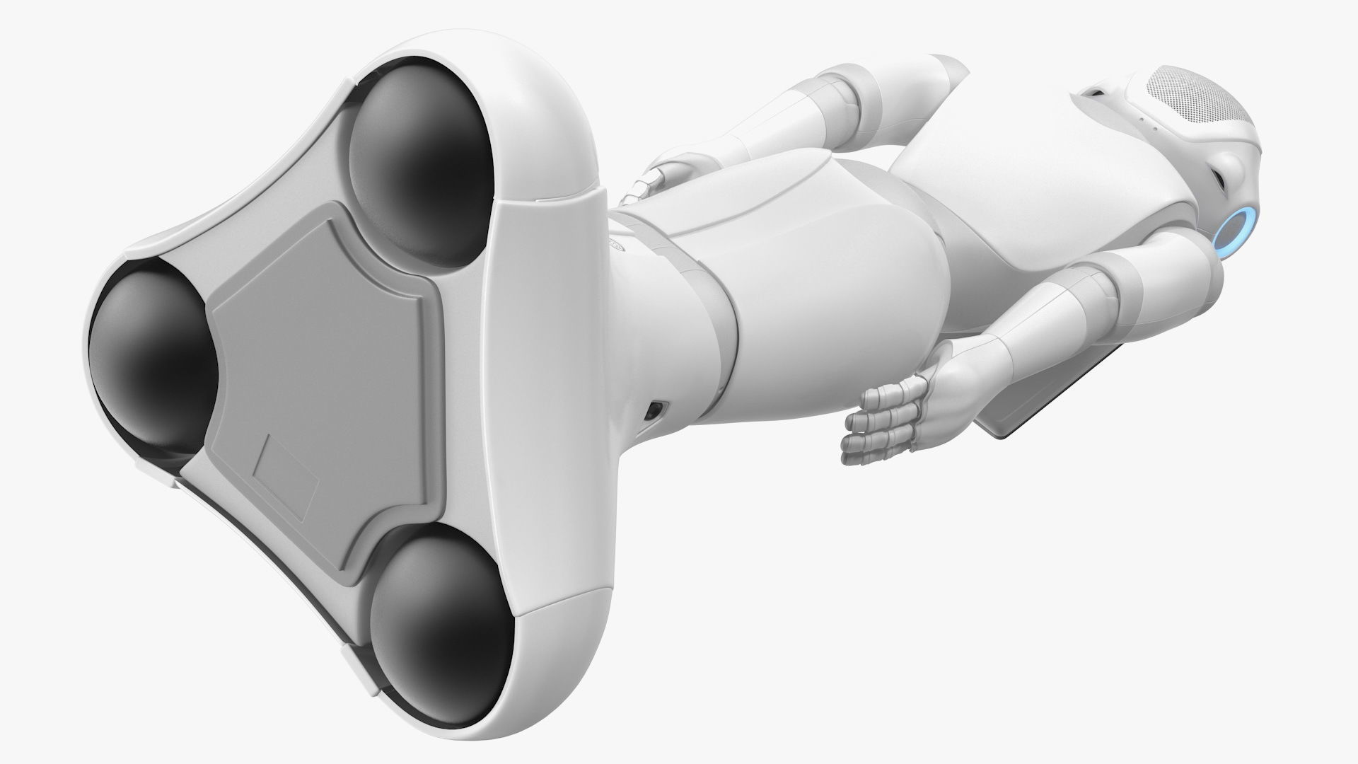 Pepper Robot Standing Pose 3D model_12