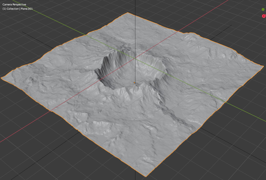 Alien Planet Moon Crater Sci-Fi Fantasy Scenery 3D model_2