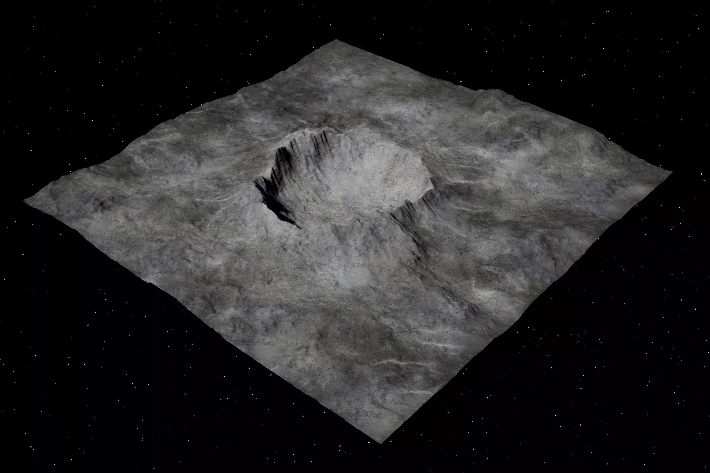 Alien Planet Moon Crater Sci-Fi Fantasy Scenery 3D model_0