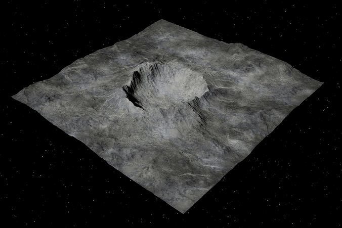 Alien Planet Moon  Crater Sci-Fi Fantasy Scenery 3D model