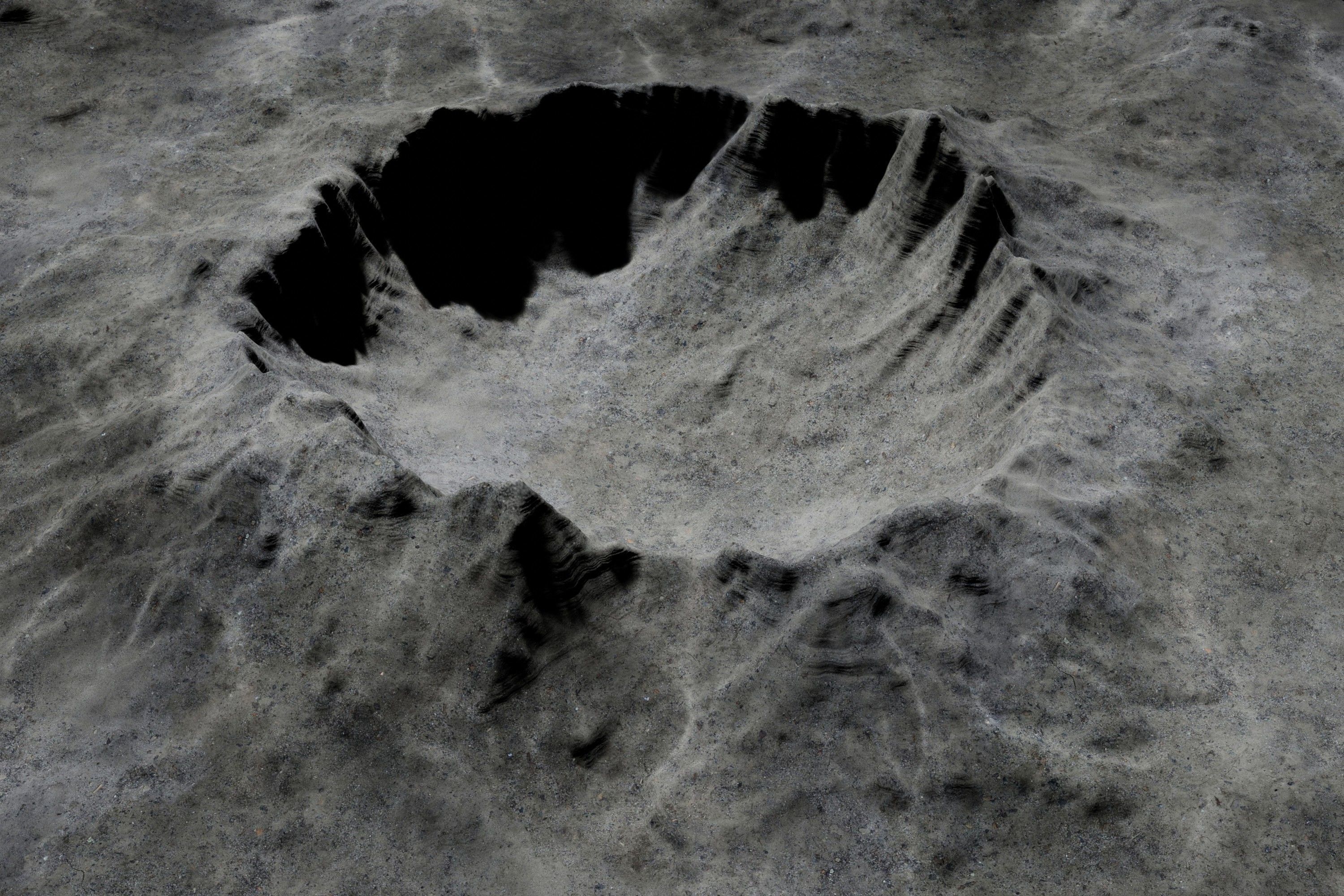 Alien Planet Moon Crater Sci-Fi Fantasy Scenery 3D model_1