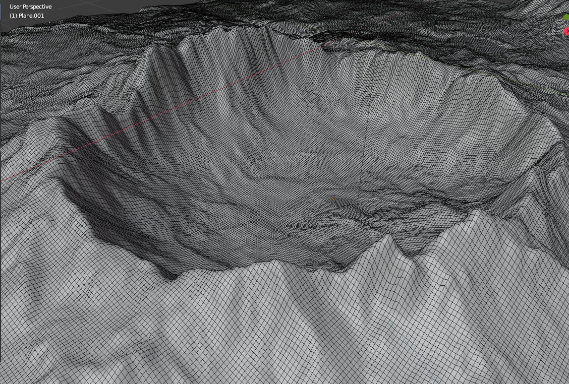 Alien Planet Moon Crater Sci-Fi Fantasy Scenery 3D model_4