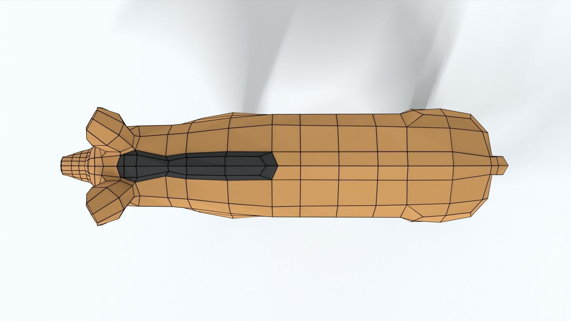 Low Poly Cartoon Maned Wolf Low-poly 3D model_17