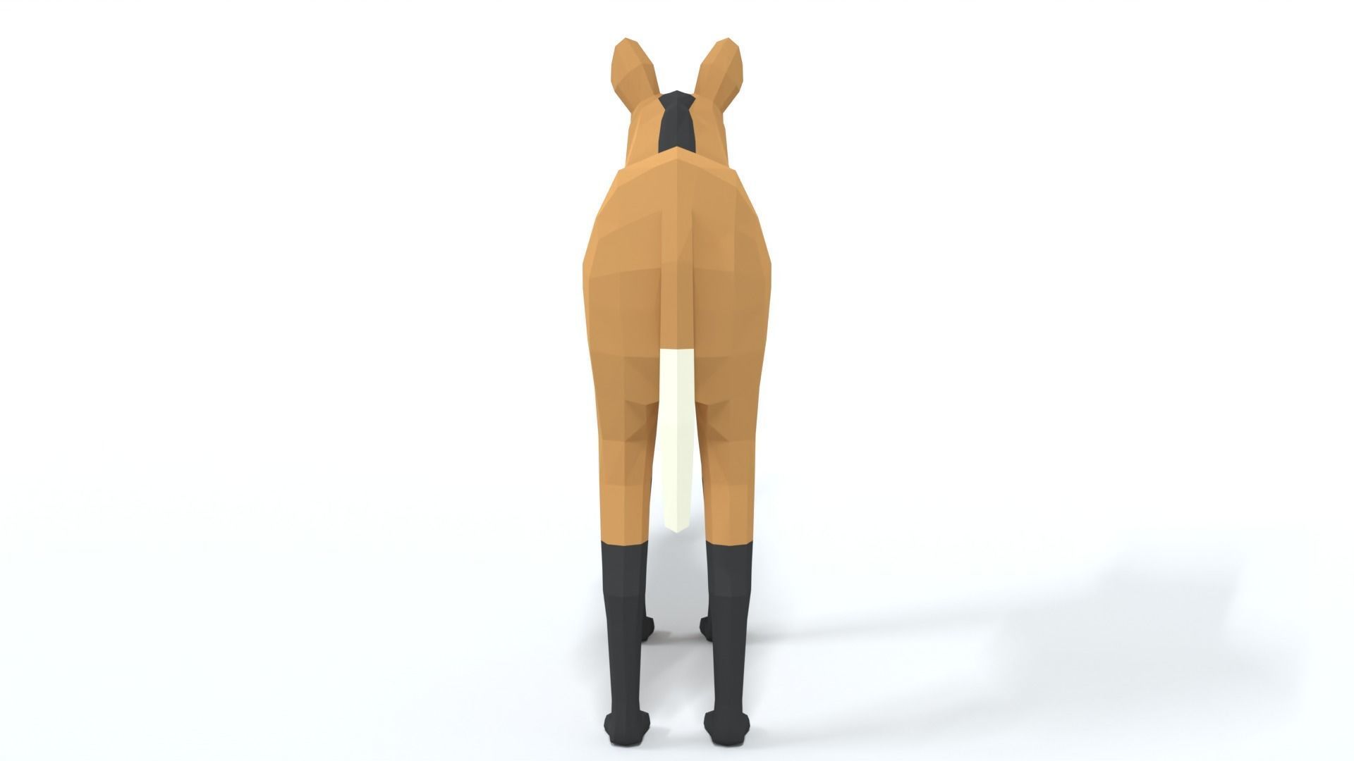 Low Poly Cartoon Maned Wolf Low-poly 3D model_3