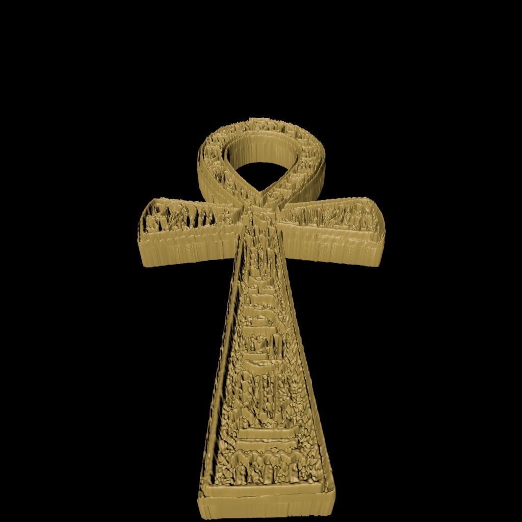 ankh amulet 3D print model_3