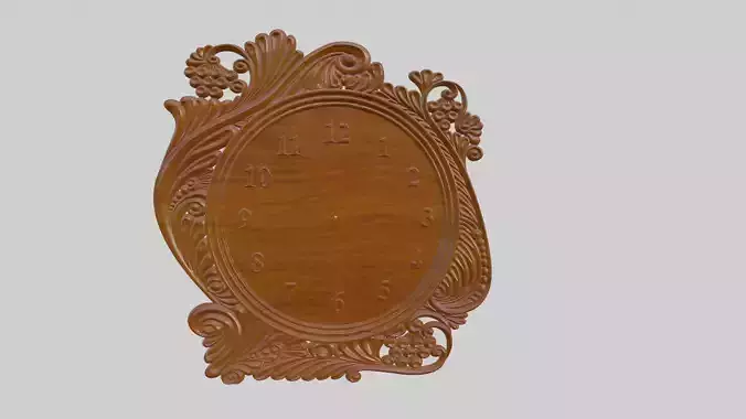 Wooden Clock Decor For Wood Carving
