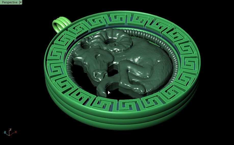 Goat pendant - Capricorn  3D print model_12