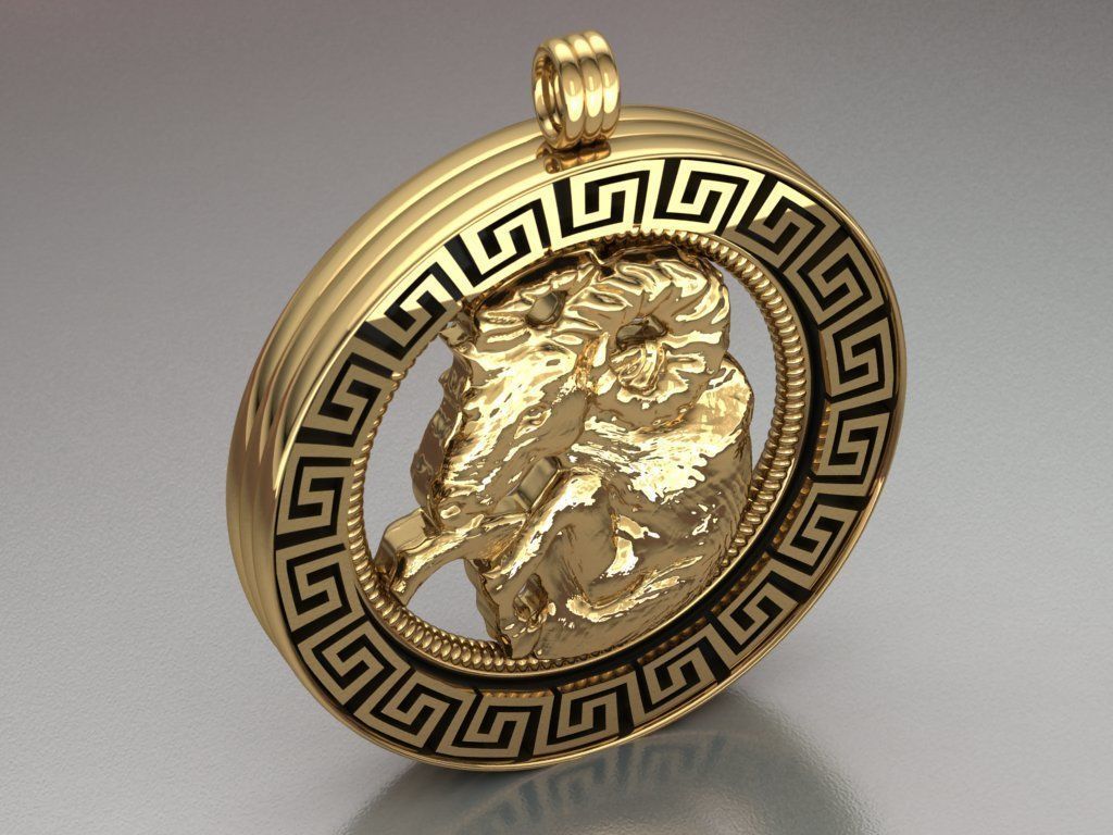 Goat pendant - Capricorn  3D print model_4