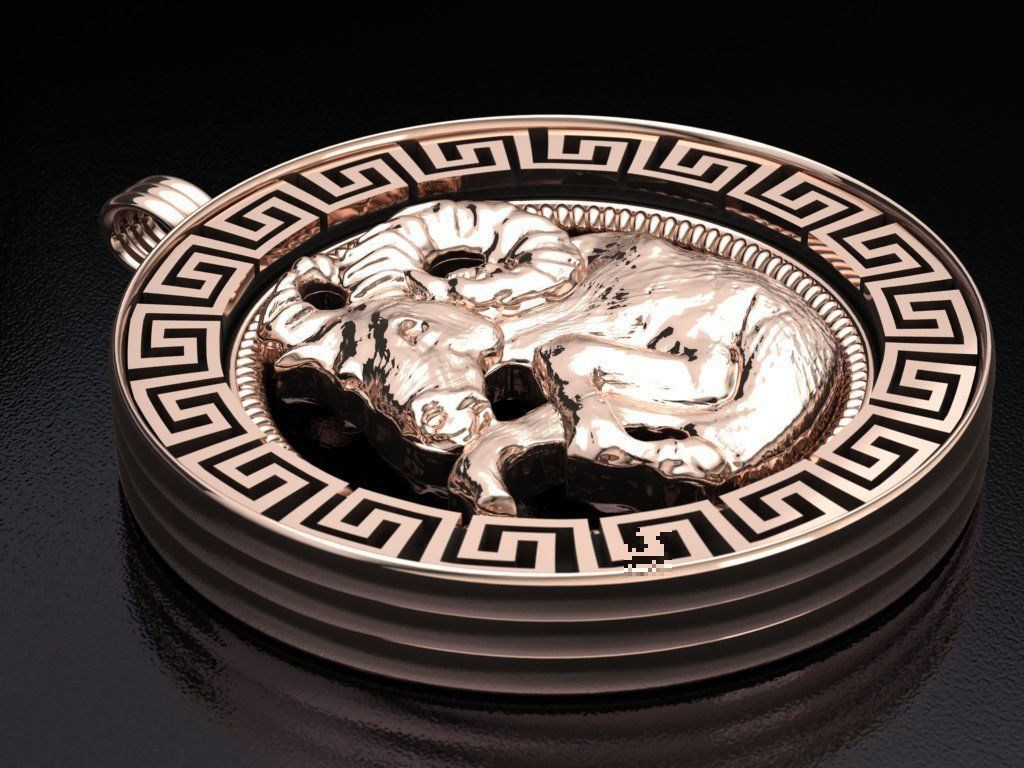Goat pendant - Capricorn  3D print model_2