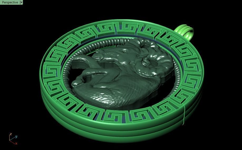 Goat pendant - Capricorn  3D print model_13