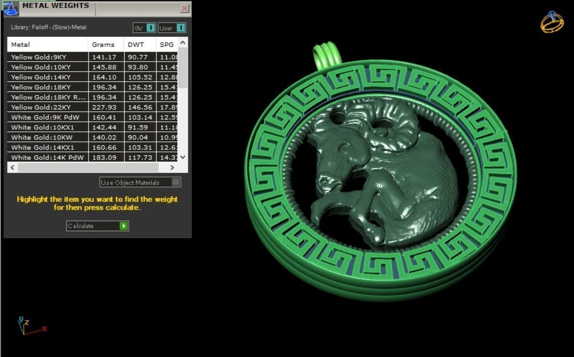 Goat pendant - Capricorn  3D print model_18