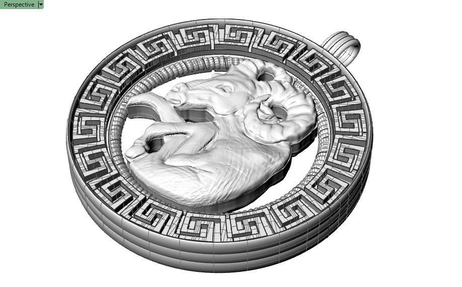 Goat pendant - Capricorn  3D print model_14