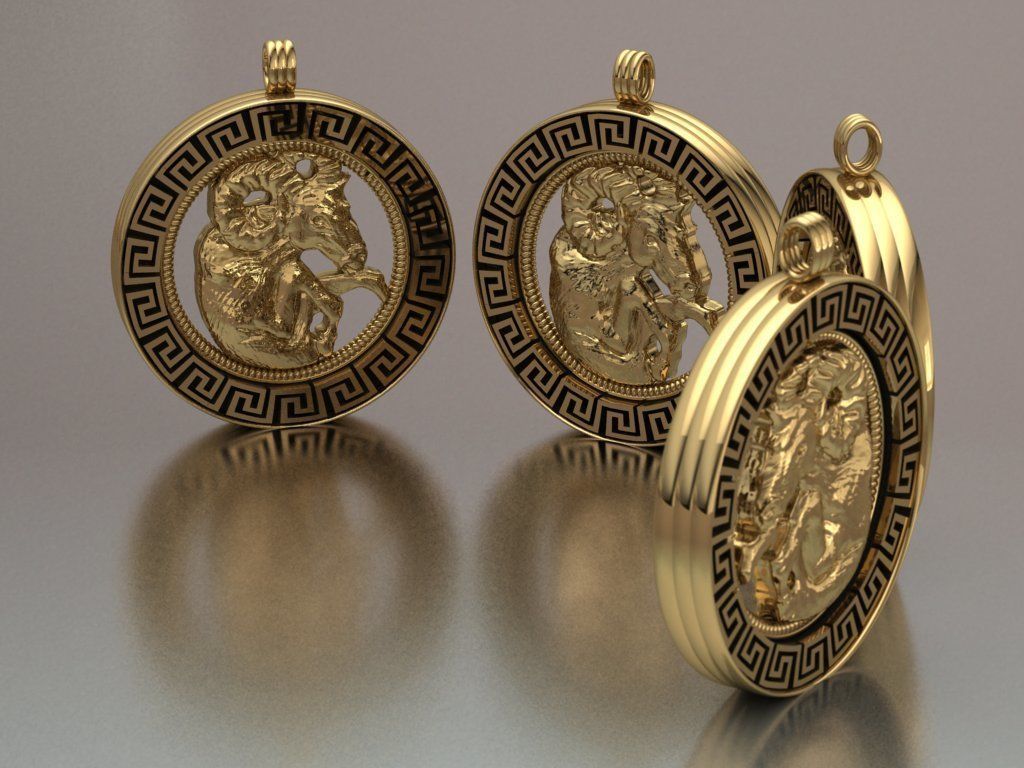 Goat pendant - Capricorn  3D print model_6