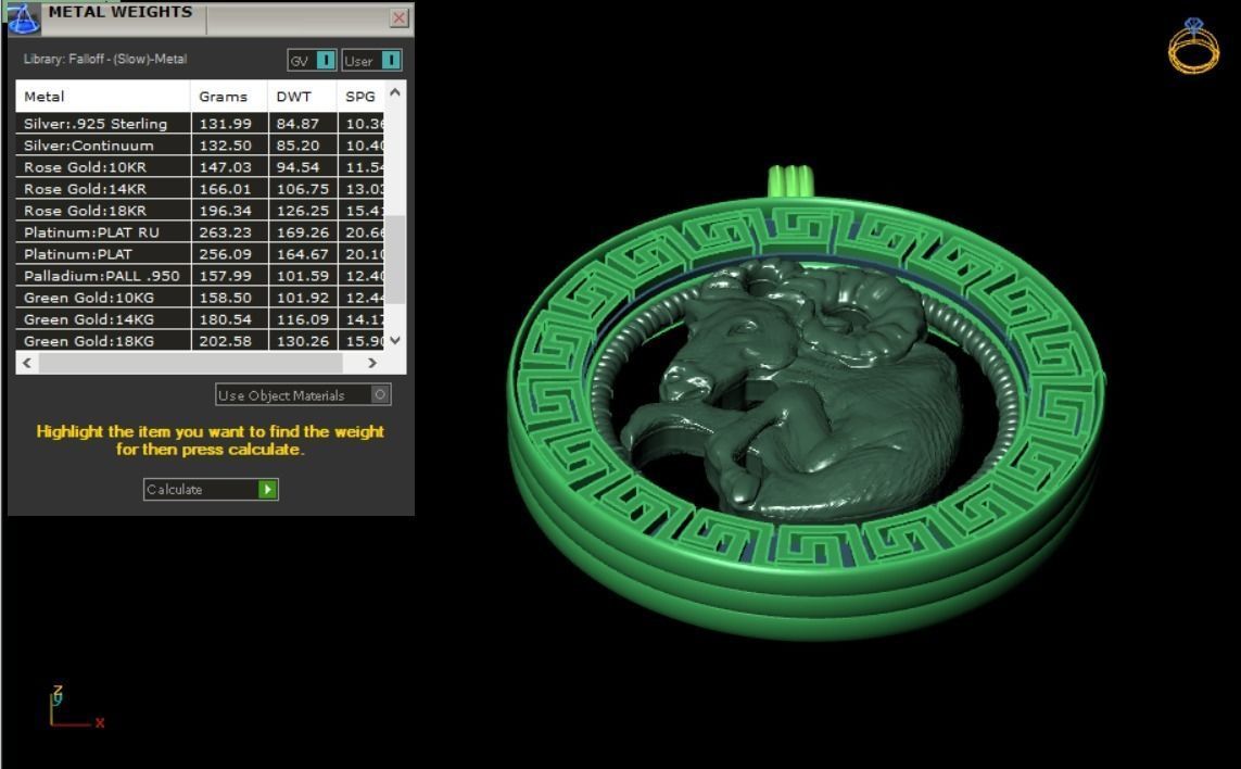 Goat pendant - Capricorn  3D print model_19