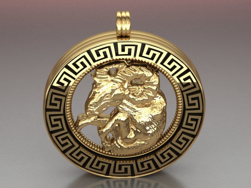 Goat pendant - Capricorn  3D print model_7