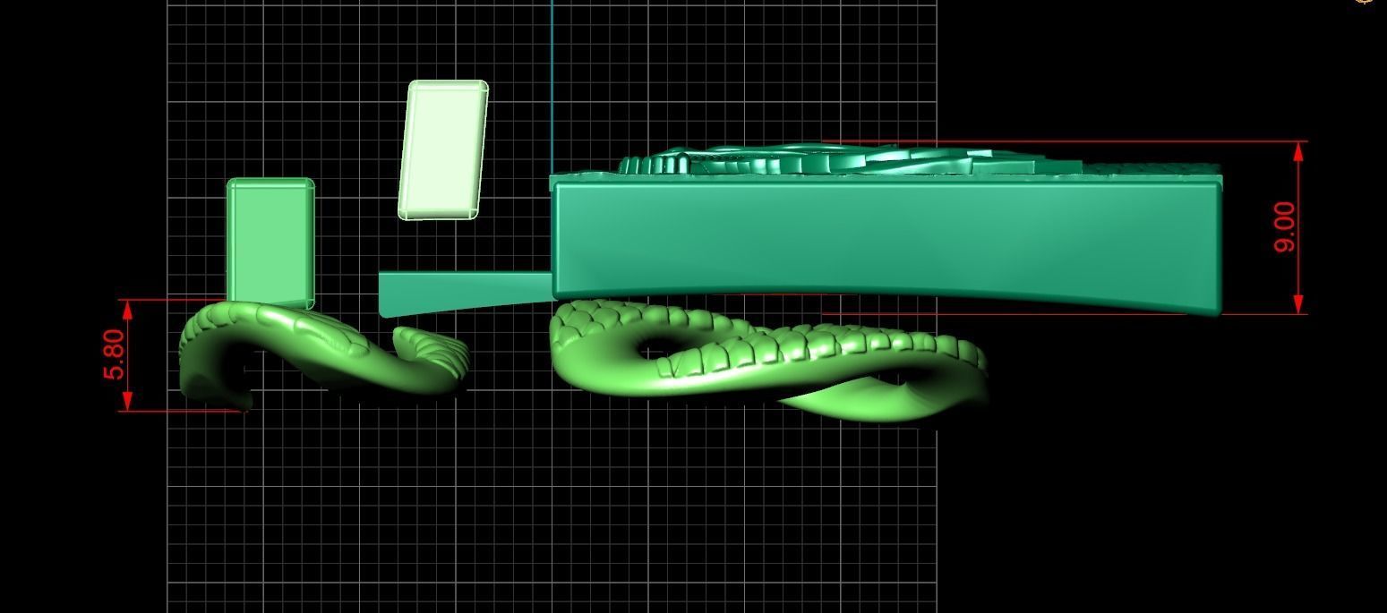 Dragon Bracelet 3D print model_2