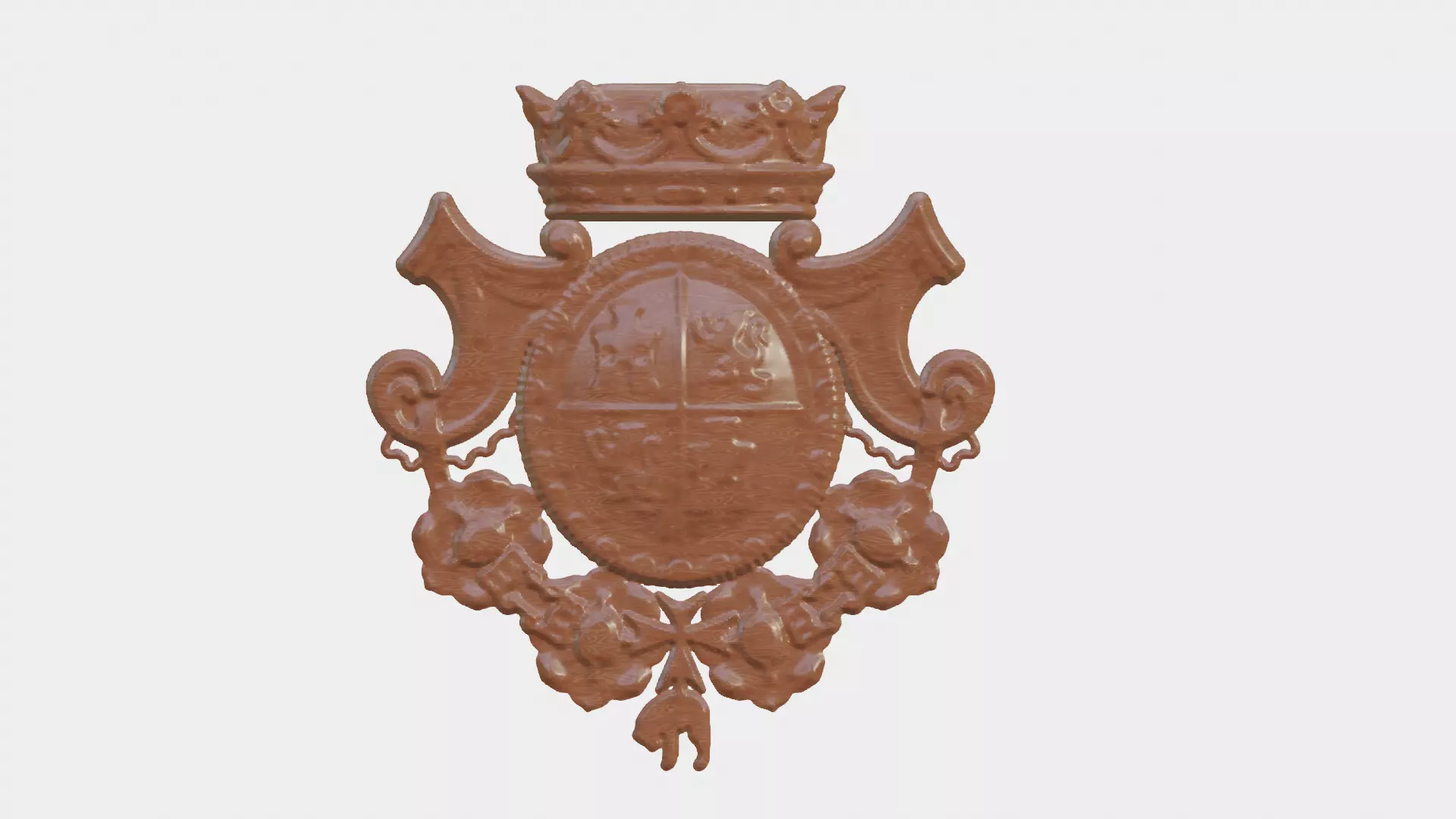 Wooden Clock Decor For Wood Carving 3D print model