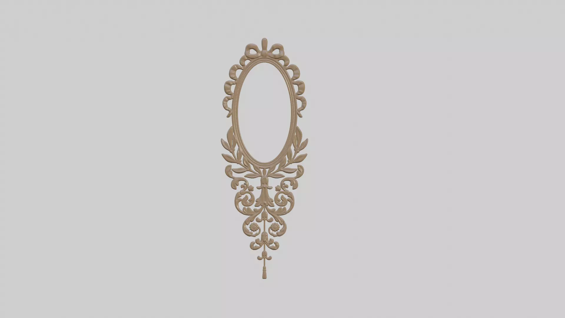 Mirror Frame Decor For Wood Carving 3D print model