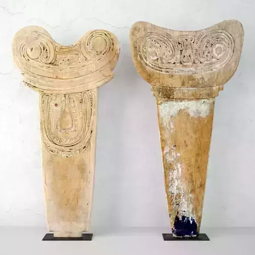 Pair of Massim Canoe Splash Boards from Papua New Guinea