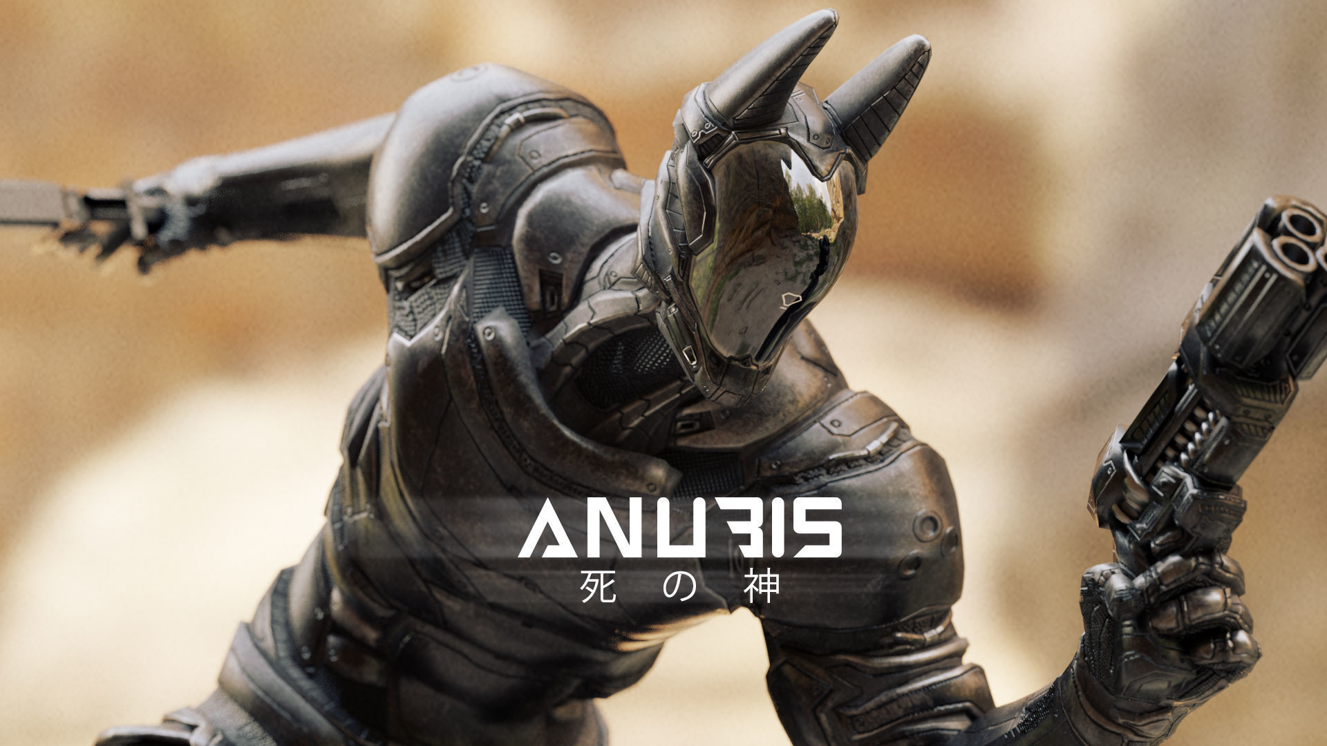 LOW POLY ROBOT -  ANUBIS  Low-poly 3D model_2