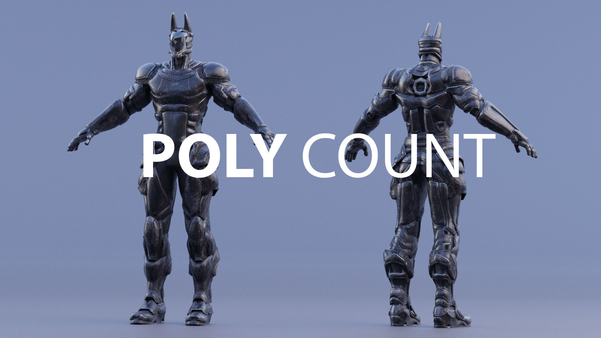 LOW POLY ROBOT -  ANUBIS  Low-poly 3D model_49