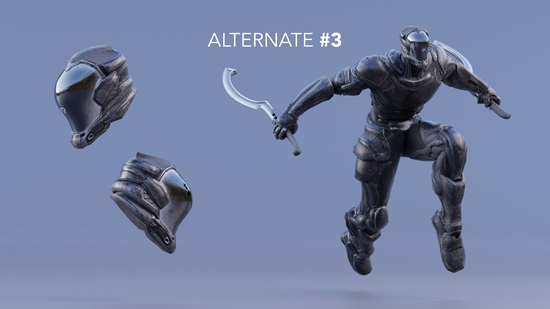 LOW POLY ROBOT -  ANUBIS  Low-poly 3D model_19