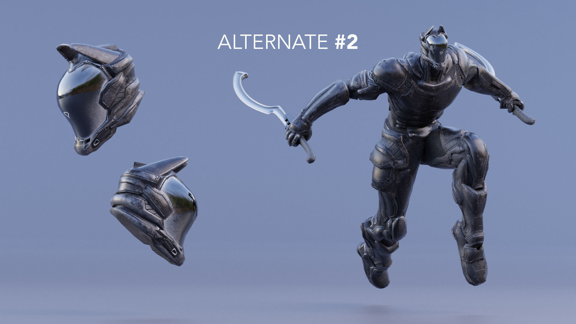 LOW POLY ROBOT -  ANUBIS  Low-poly 3D model_18