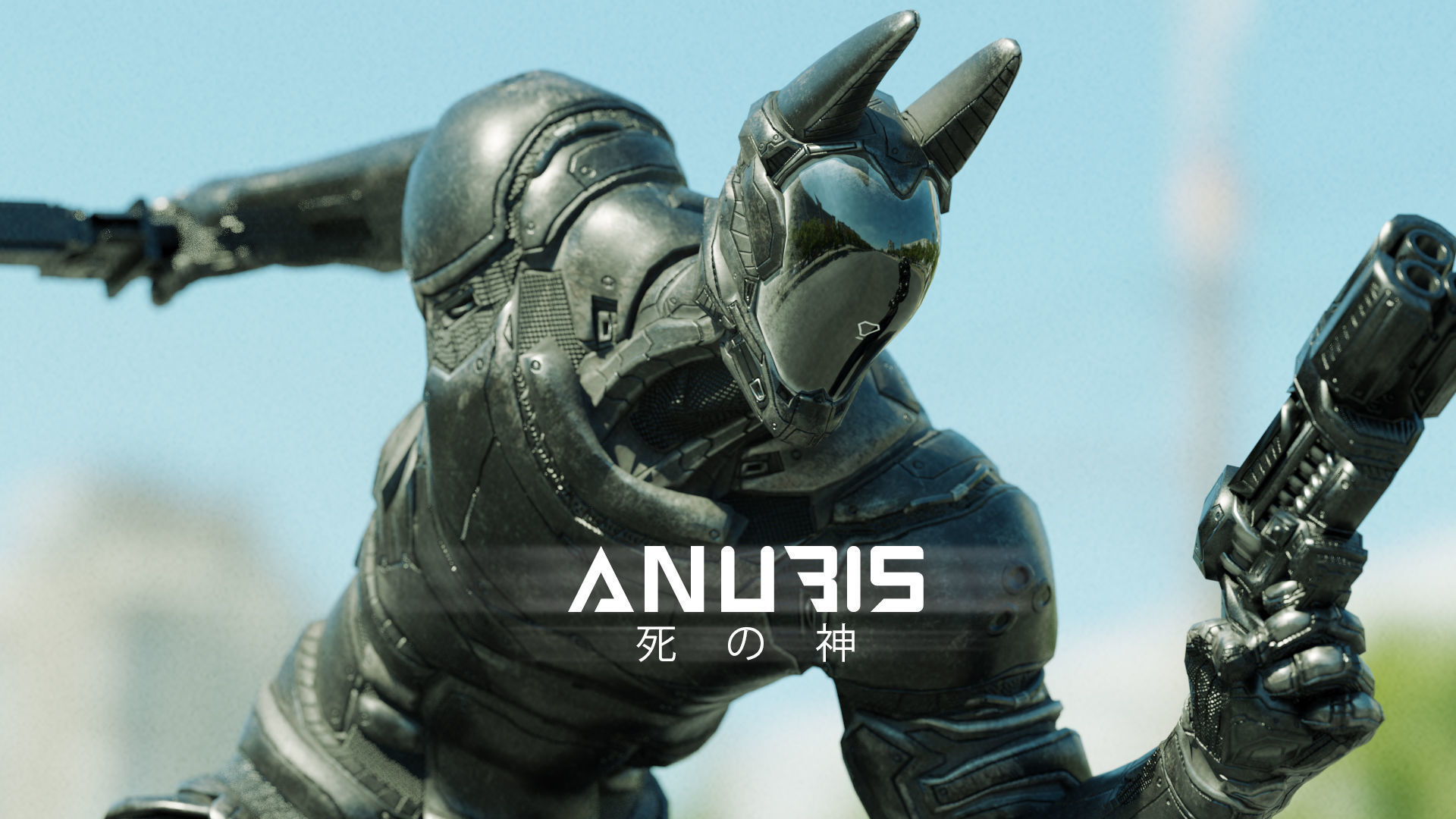 LOW POLY ROBOT -  ANUBIS  Low-poly 3D model_1