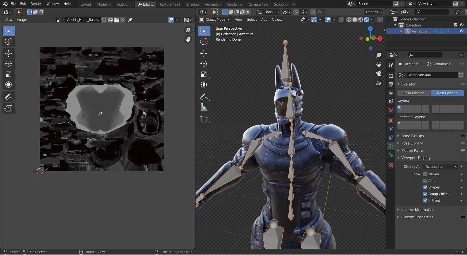 LOW POLY ROBOT -  ANUBIS  Low-poly 3D model_53