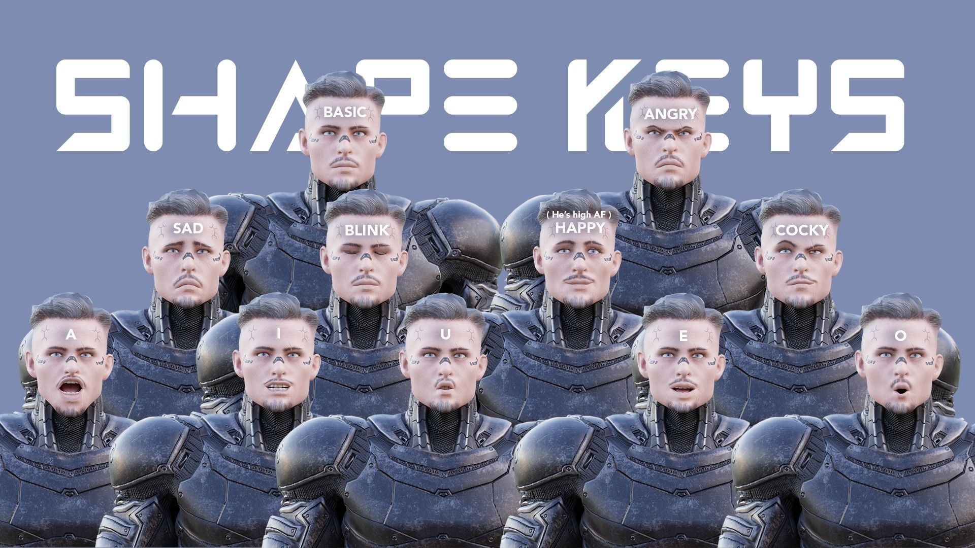 LOW POLY ROBOT -  ANUBIS  Low-poly 3D model_45