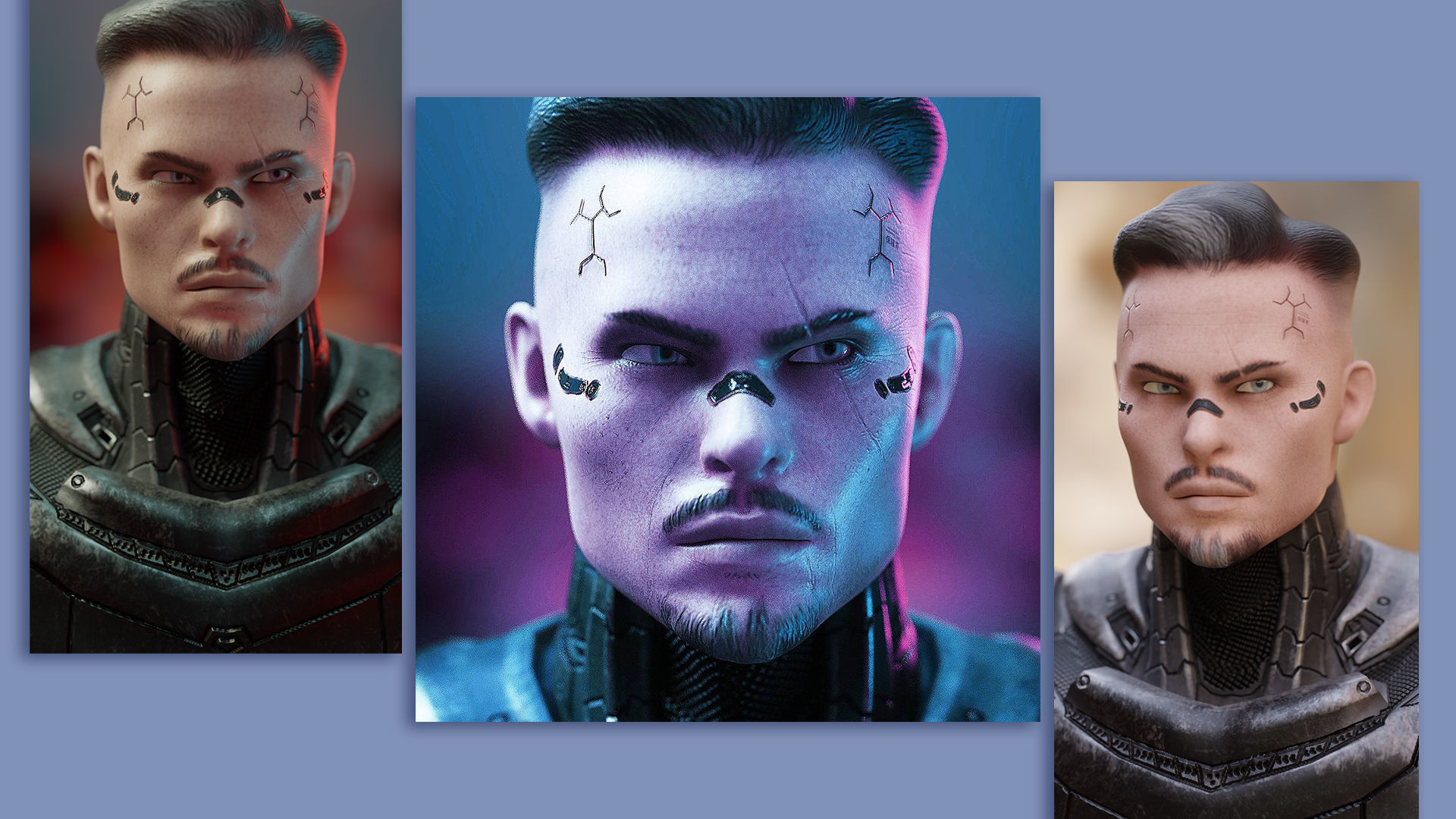 LOW POLY ROBOT -  ANUBIS  Low-poly 3D model_44