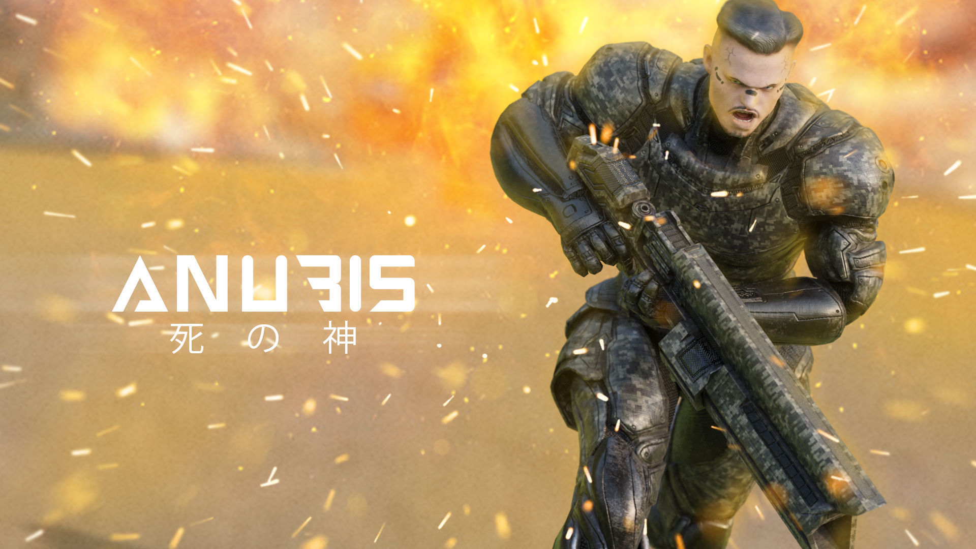 LOW POLY ROBOT -  ANUBIS  Low-poly 3D model_4