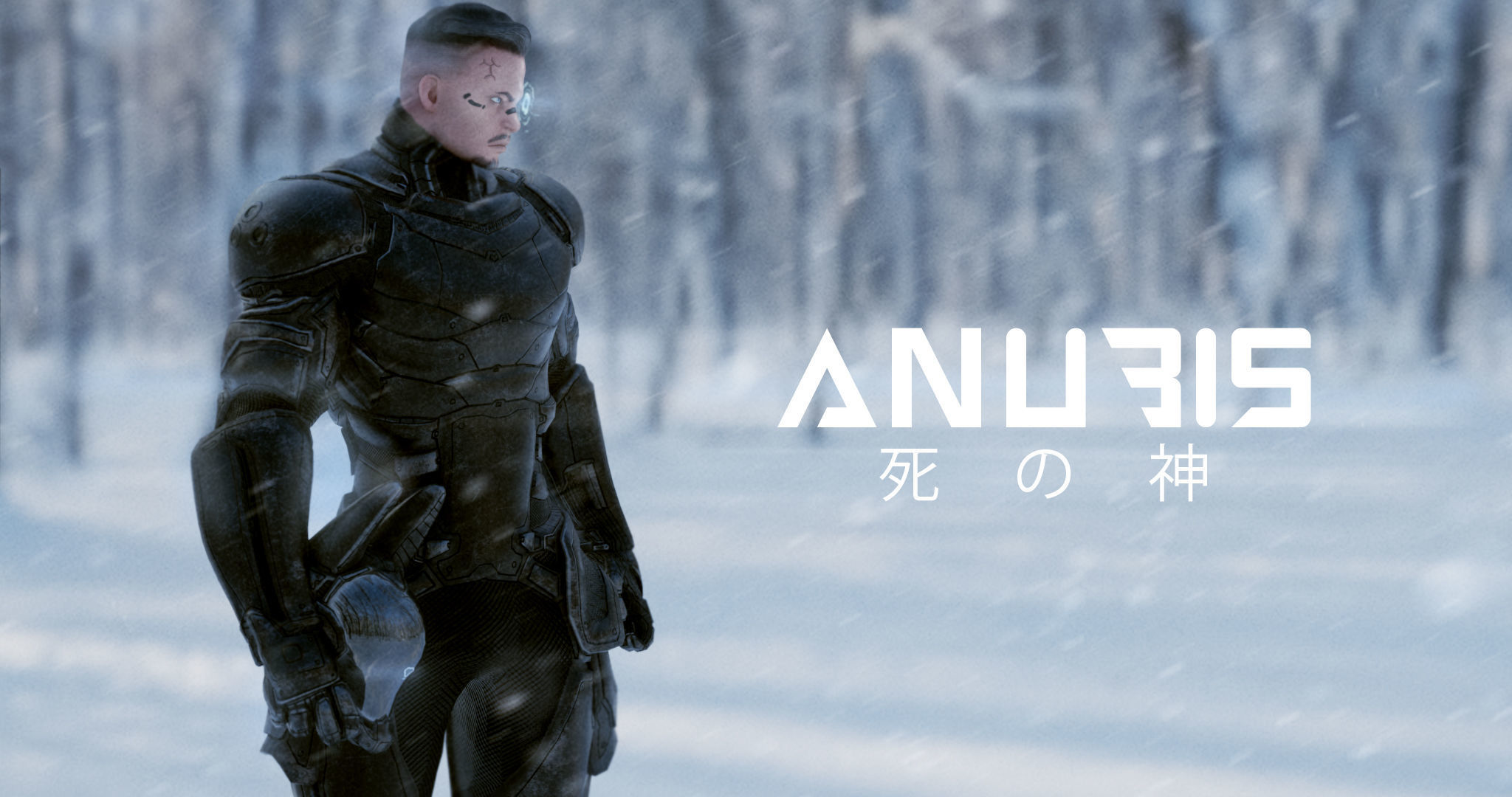 LOW POLY ROBOT -  ANUBIS  Low-poly 3D model_5