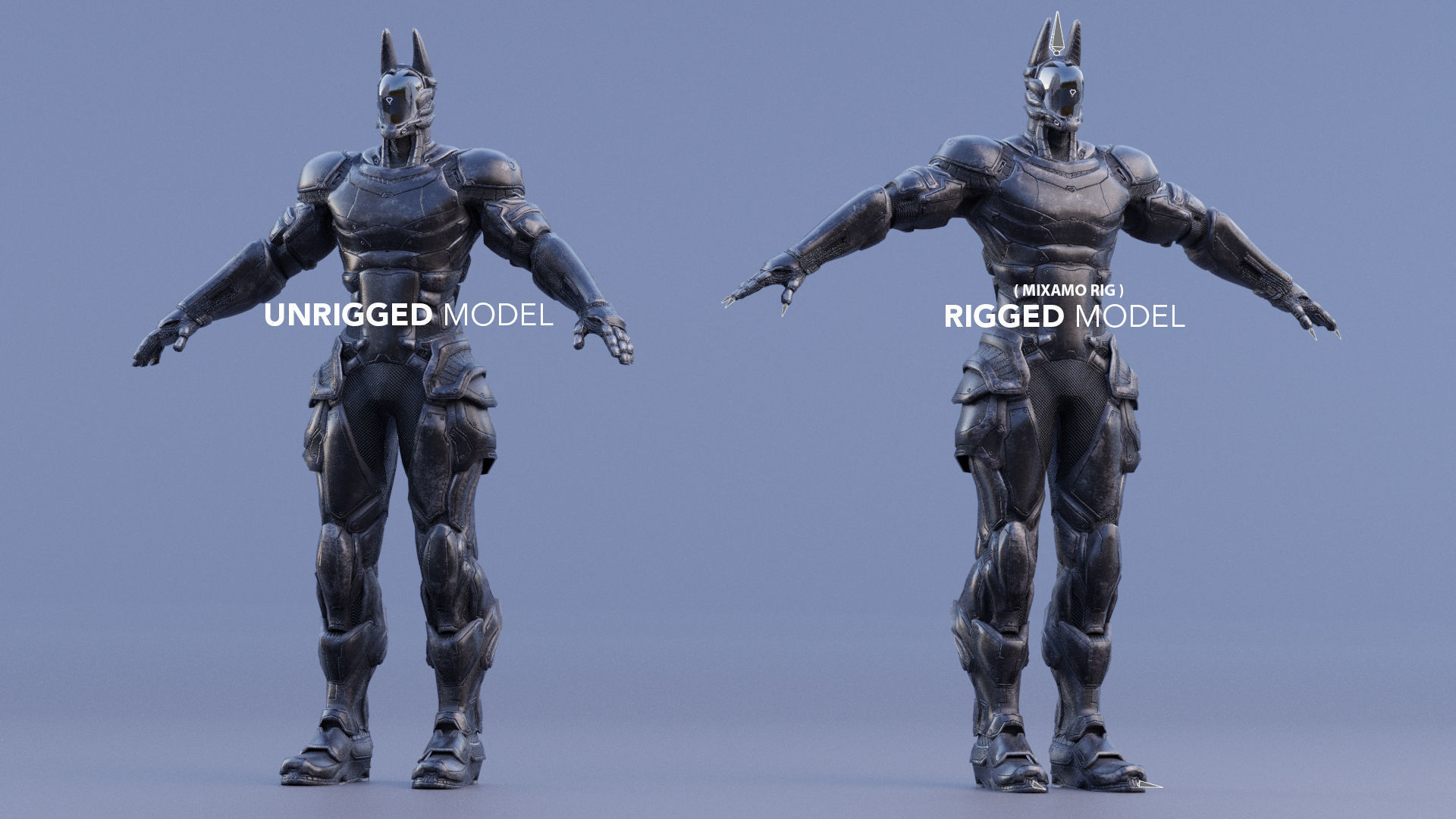 LOW POLY ROBOT -  ANUBIS  Low-poly 3D model_47