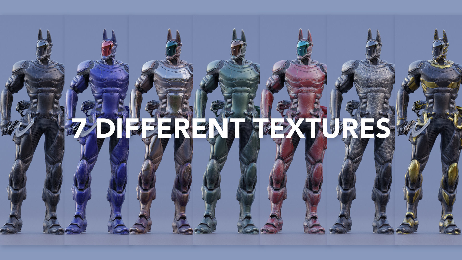 LOW POLY ROBOT -  ANUBIS  Low-poly 3D model_7