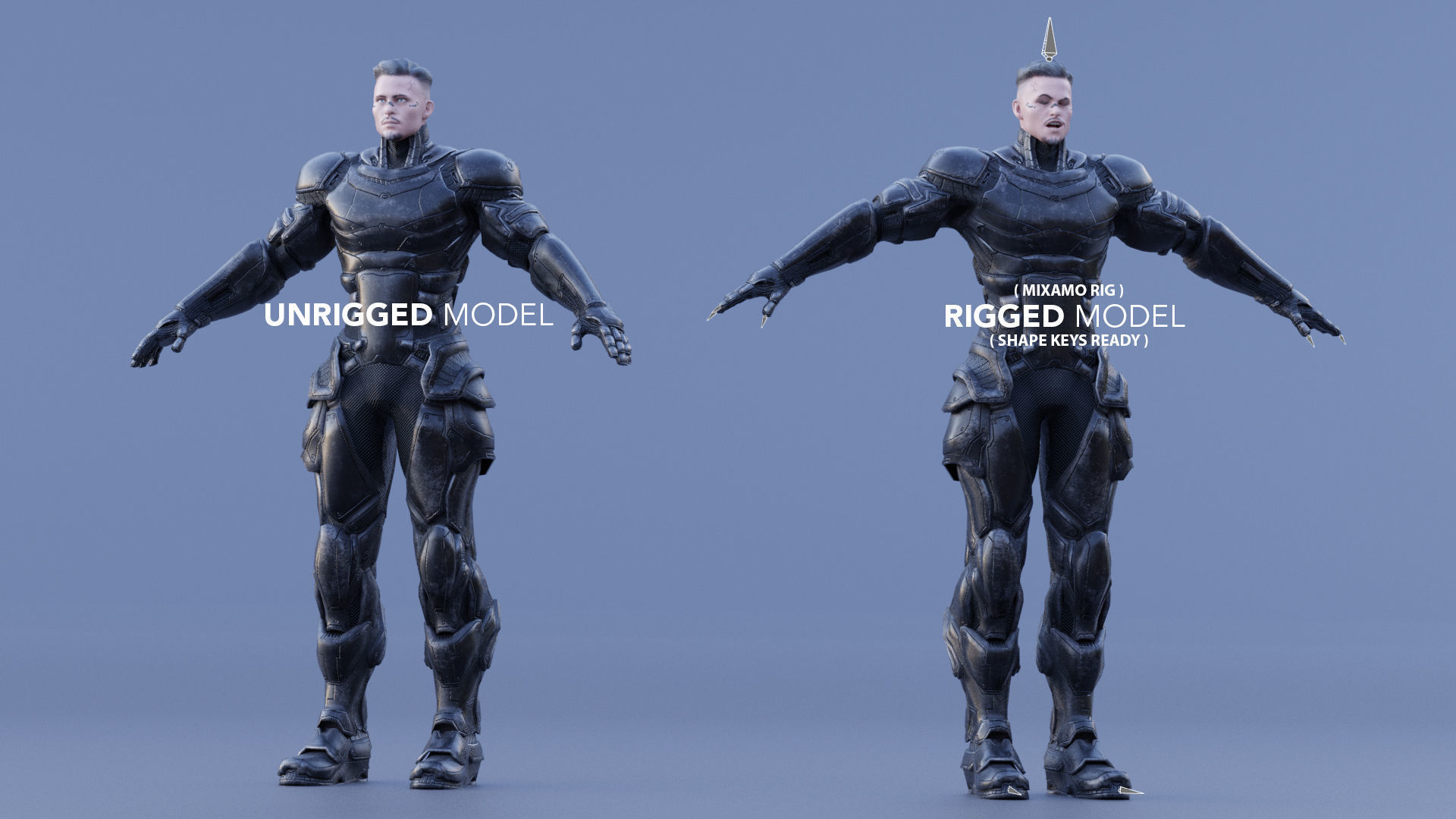 LOW POLY ROBOT -  ANUBIS  Low-poly 3D model_48