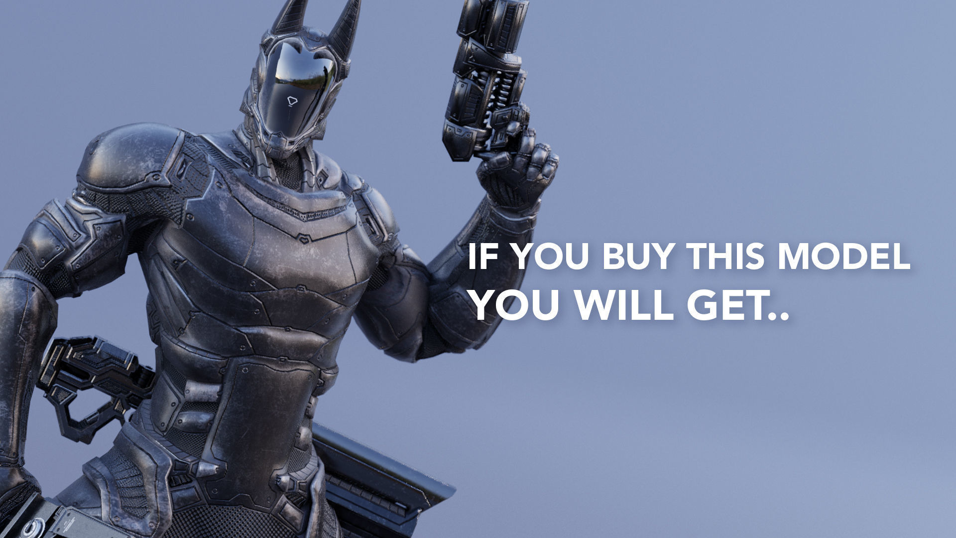 LOW POLY ROBOT -  ANUBIS  Low-poly 3D model_6