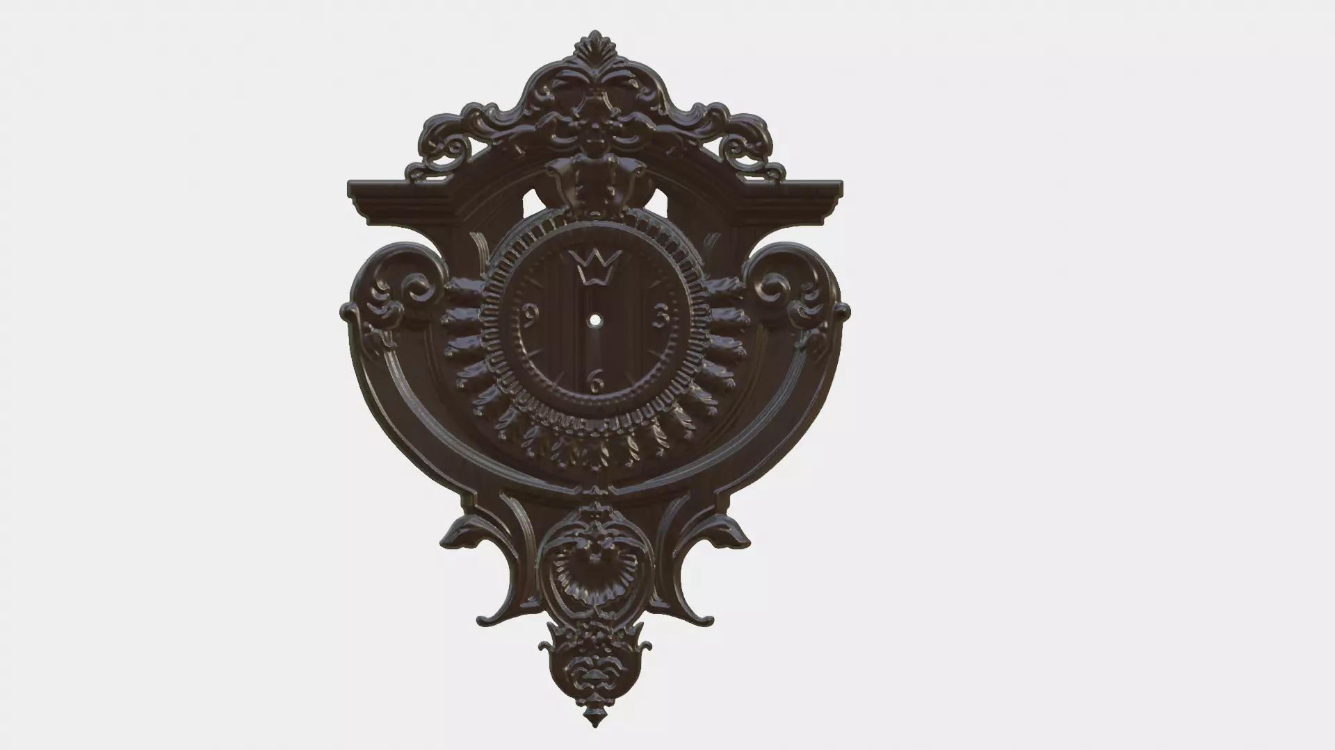 Wooden Clock Decor For Wood Carving 3D print model