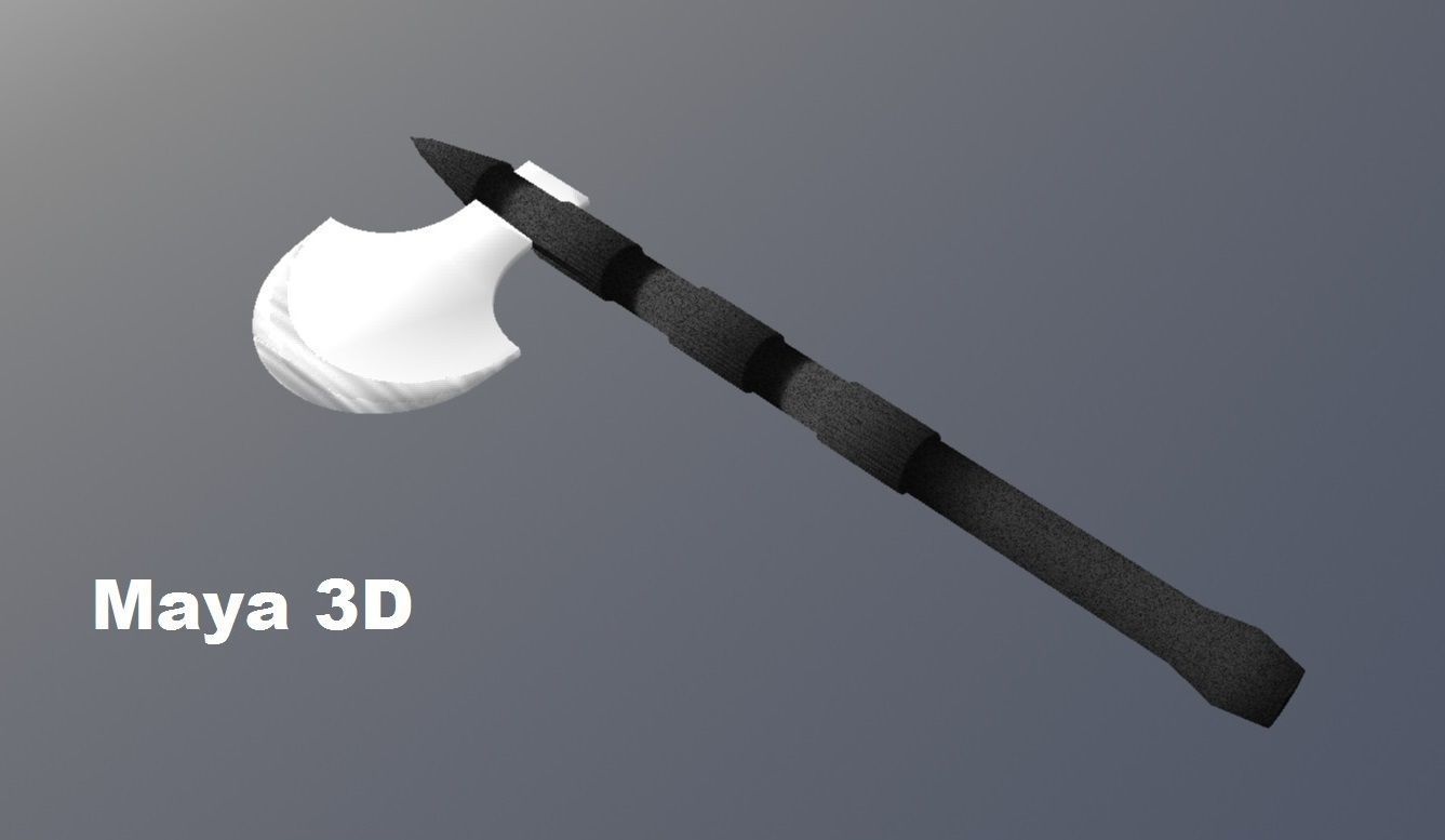 dotted ax  3D model_5