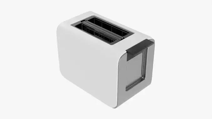 Modern electric toaster white