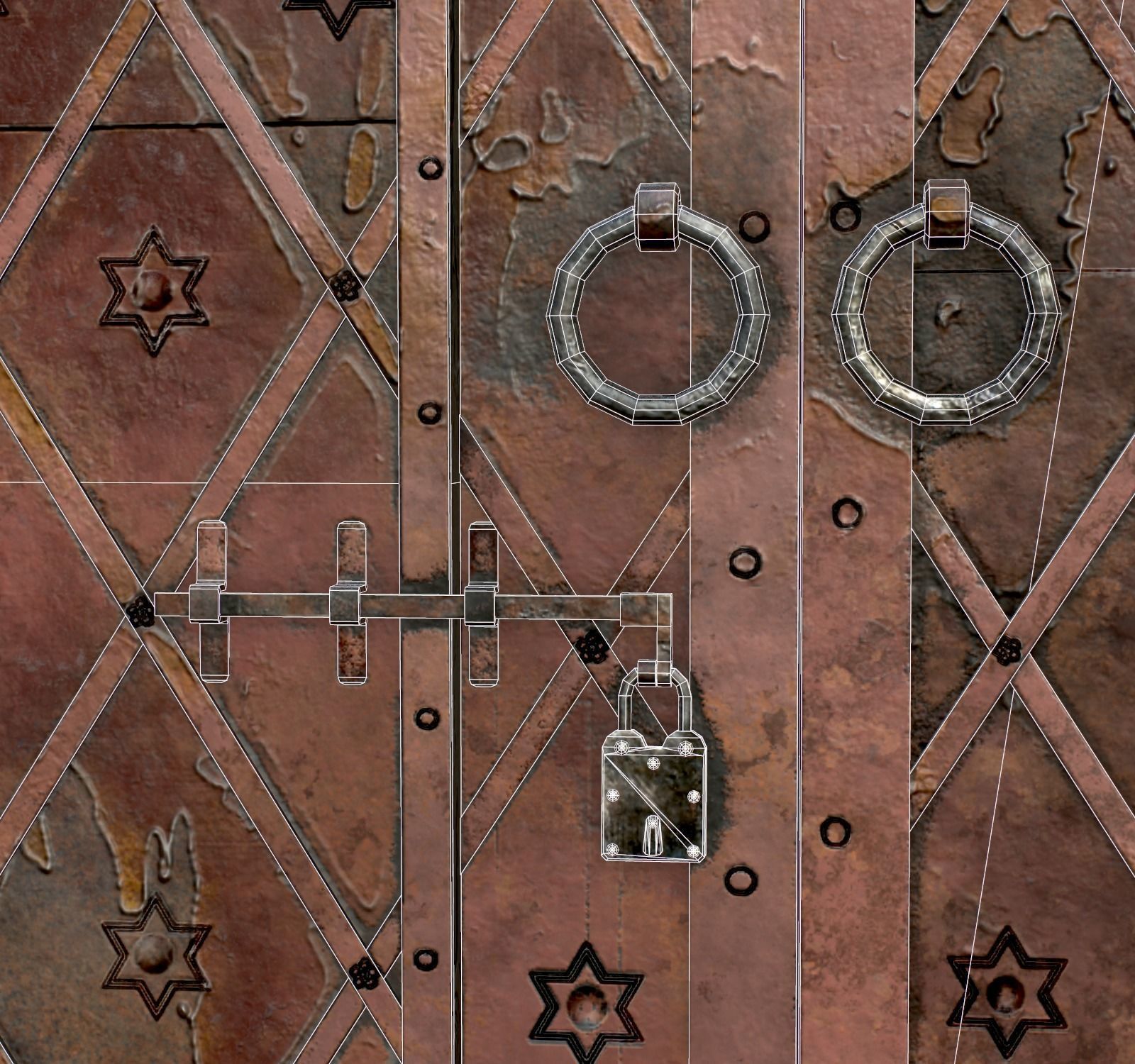 Five Medieval Doors 3D Model Collection_25