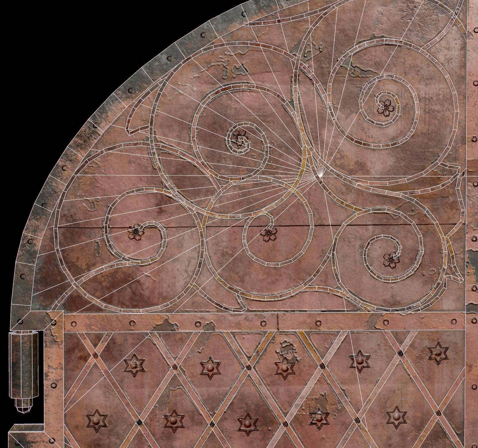 Five Medieval Doors 3D Model Collection_29