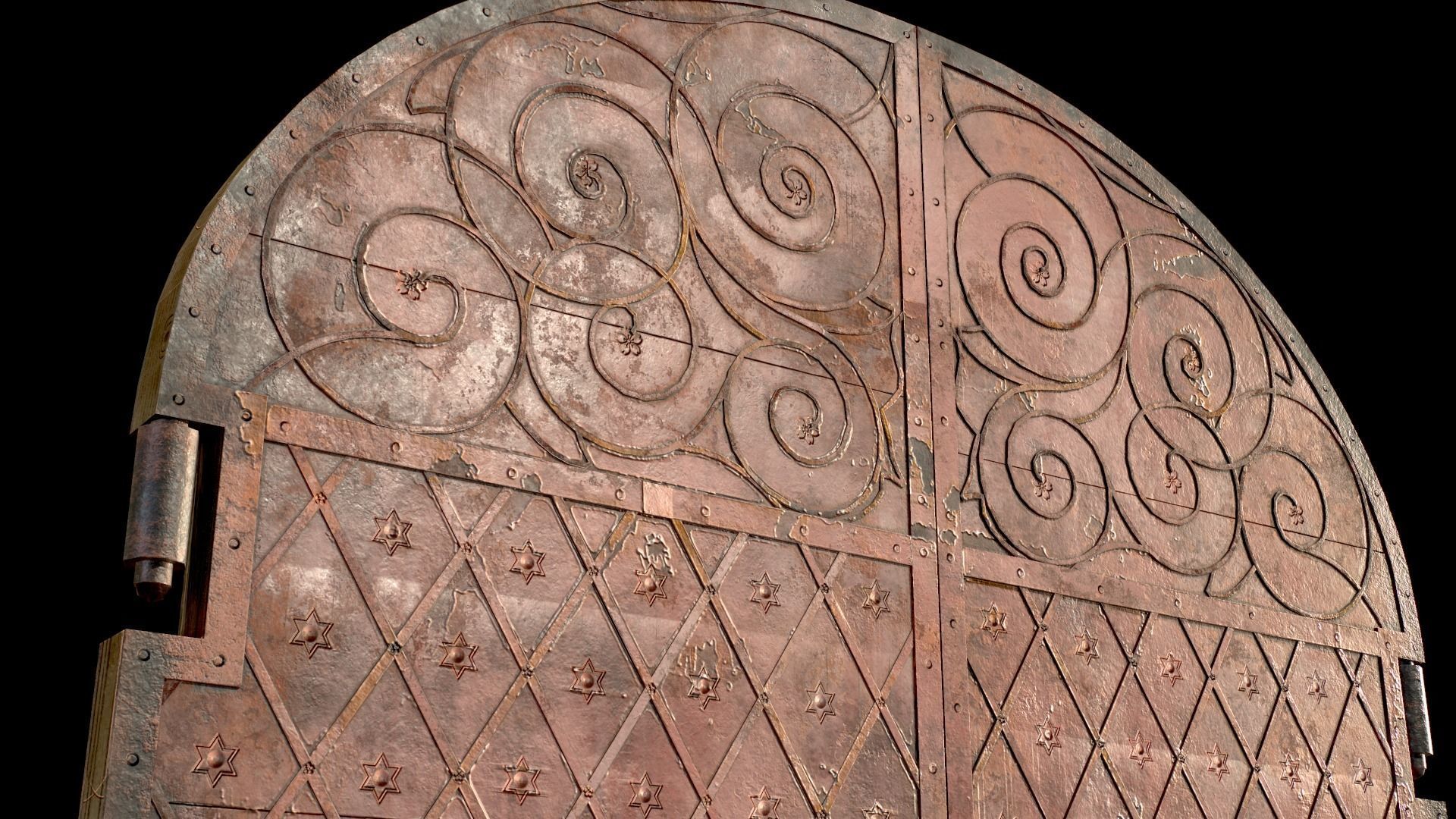 Five Medieval Doors 3D Model Collection_27