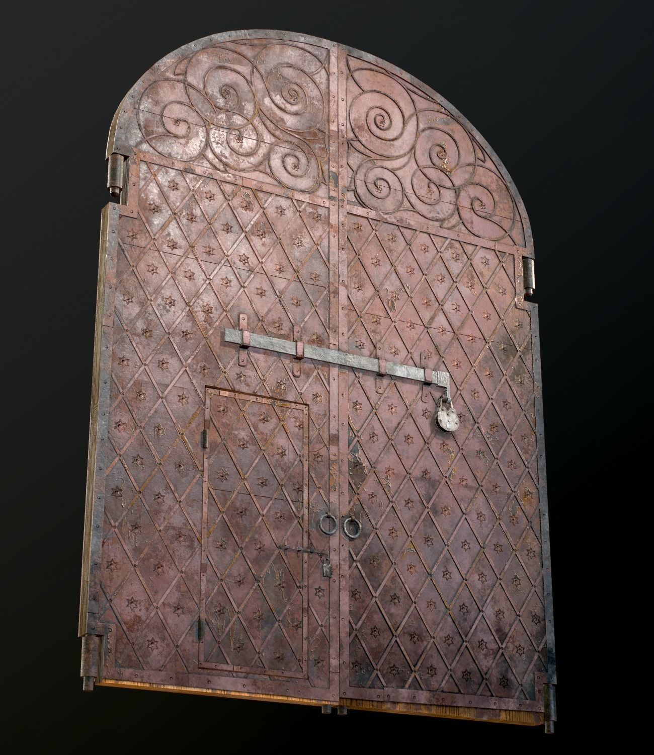 Five Medieval Doors 3D Model Collection_23