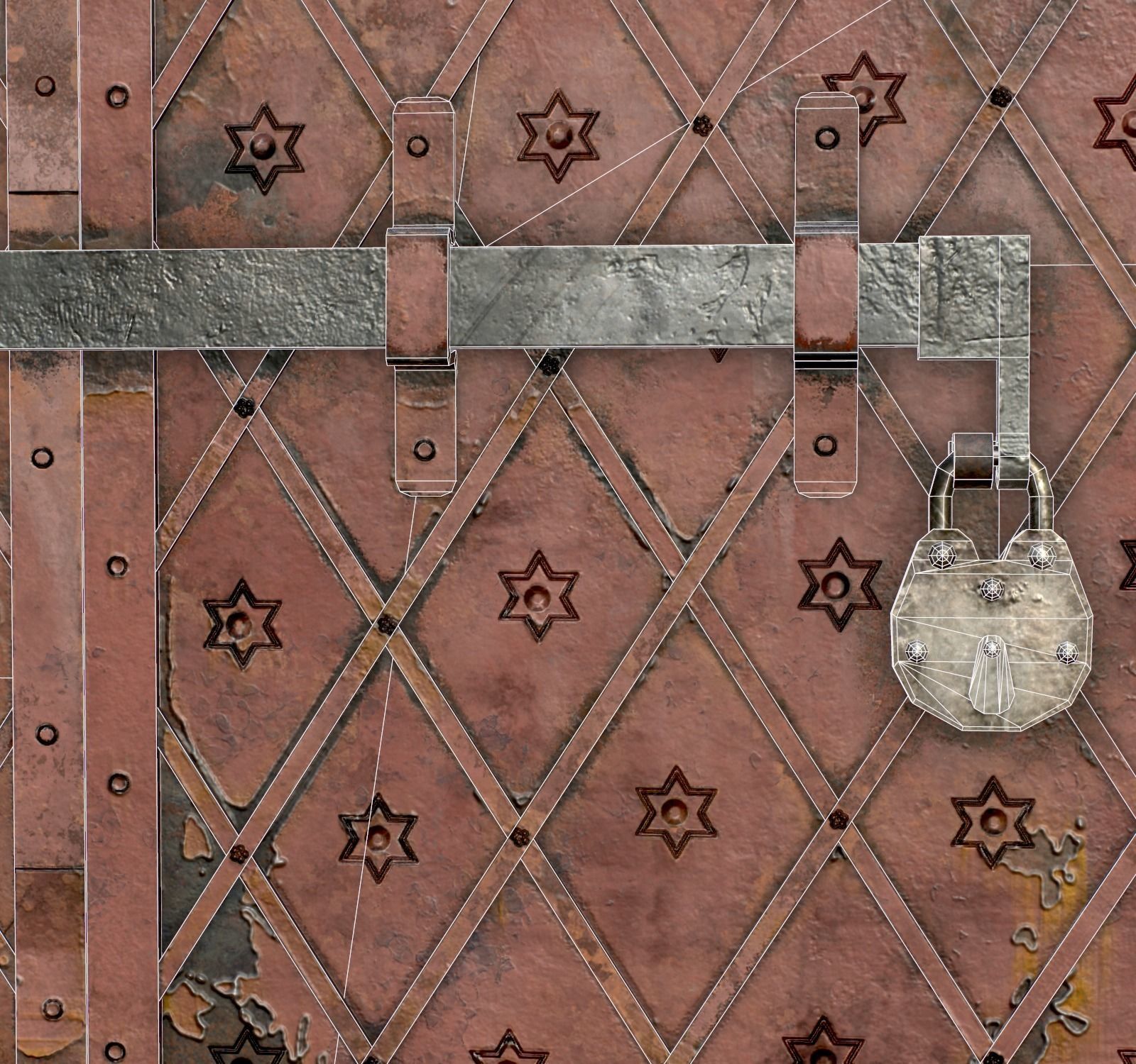 Five Medieval Doors 3D Model Collection_31