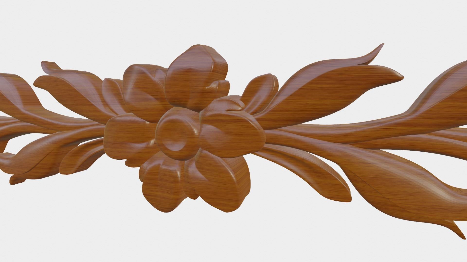 Flower Decor For Wood Carving 3D print model_3