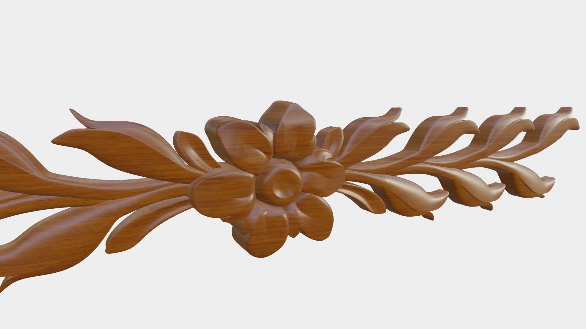 Flower Decor For Wood Carving 3D print model_2