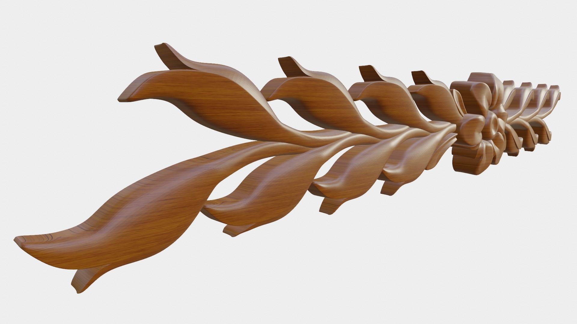 Flower Decor For Wood Carving 3D print model_4