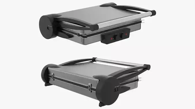 Tabletop electric grill close