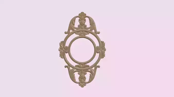 Mirror Frame Decor For Wood Carving 3D print model